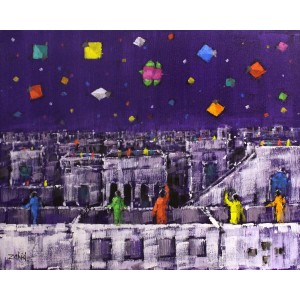 Zahid Saleem, 16 x 13 Inch, Acrylic on Canvas, Cityscape Painting, AC-ZS-130